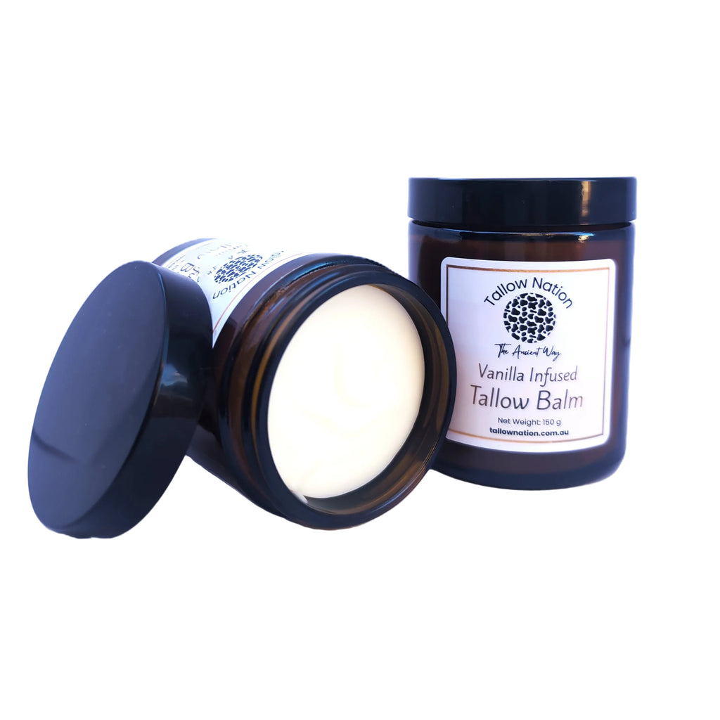 Vanilla Infused Grass-Fed Tallow Balm - 3 sizes to choose from. BESTSELLER!