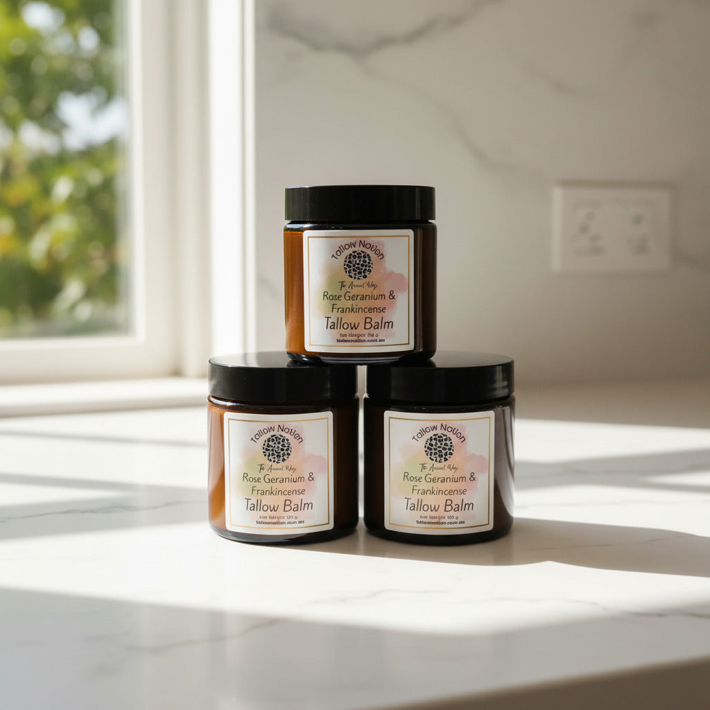 Rose Geraniun & Frankincense Tallow Balm 100g