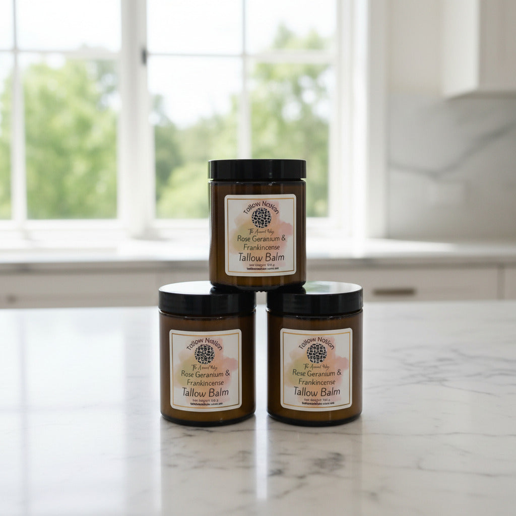 Rose Geranium & Frankincense Tallow Balm 150g