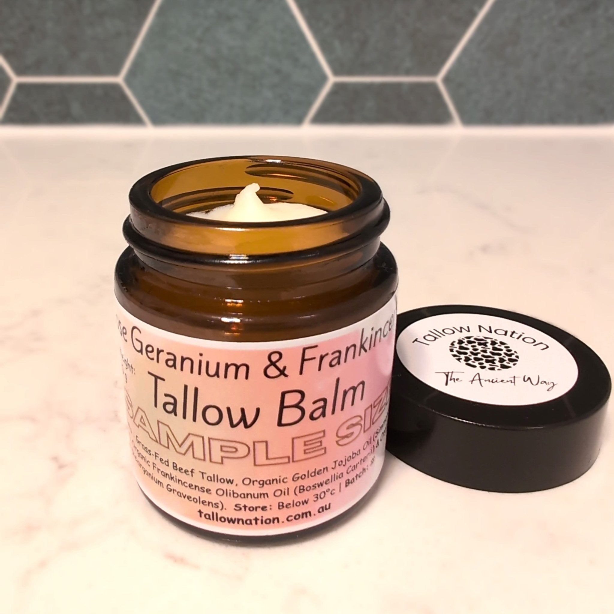 Grass-Fed Tallow Balm – Rose Geranium & Frankincense | Face & Body Moisturiser (3 Sizes) | Australian Made - Tallow Nation