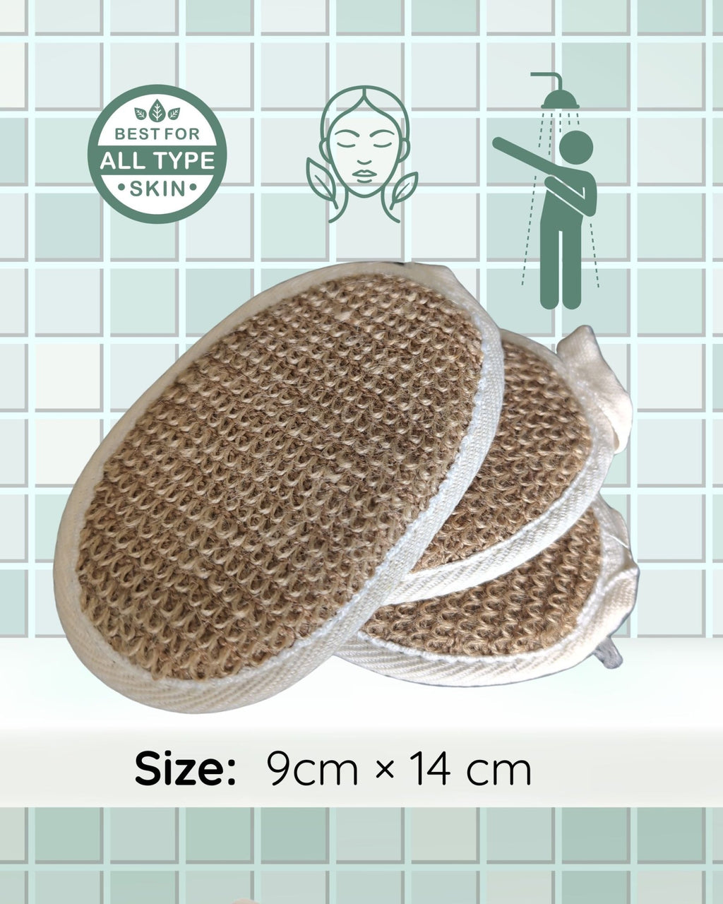 Natural Jute Bath Pad - Exfoliating - Jute Bath Pad - Tallow Nation