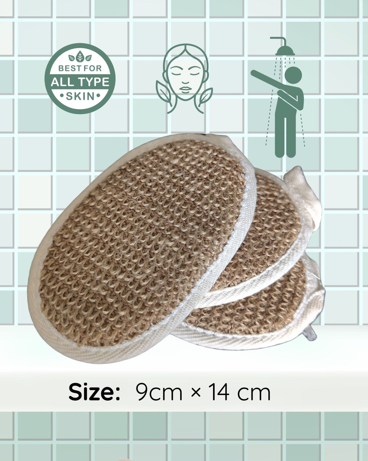 Natural Jute Bath Pad - Exfoliating - Jute Bath Pad - Tallow Nation