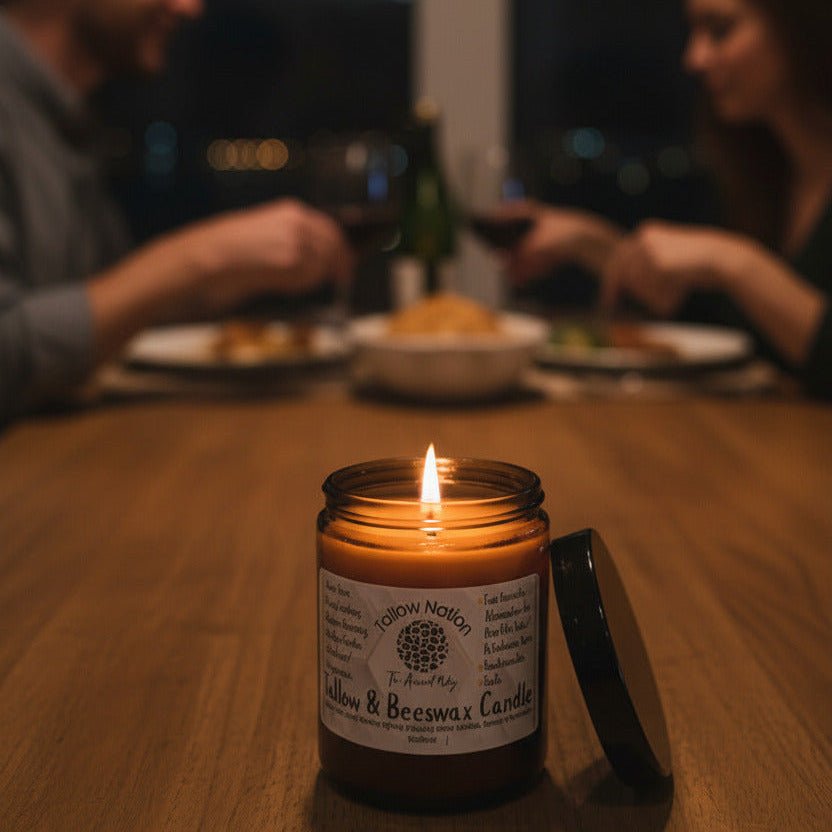 Tallow & Beeswax Candle – Subtle Vanilla Scented | Natural Beef Tallow Candle | Australian Made (250ml) - Tallow Nation
