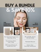 Save 10% on Rose Geranium Frankincense tallow bundle - natural Australian skincare gift set